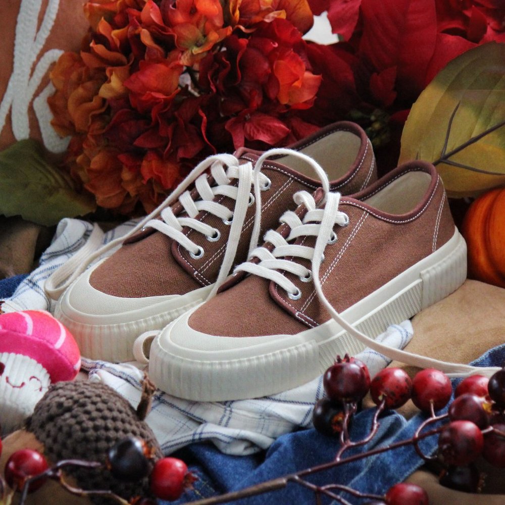 Maroon Guffy Women's Casual Canvas Sneakers